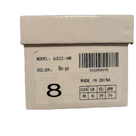 Heawesh cream crochet lace mesh round toe ballet flat,  shoe size 8, - Picture 4 of 4